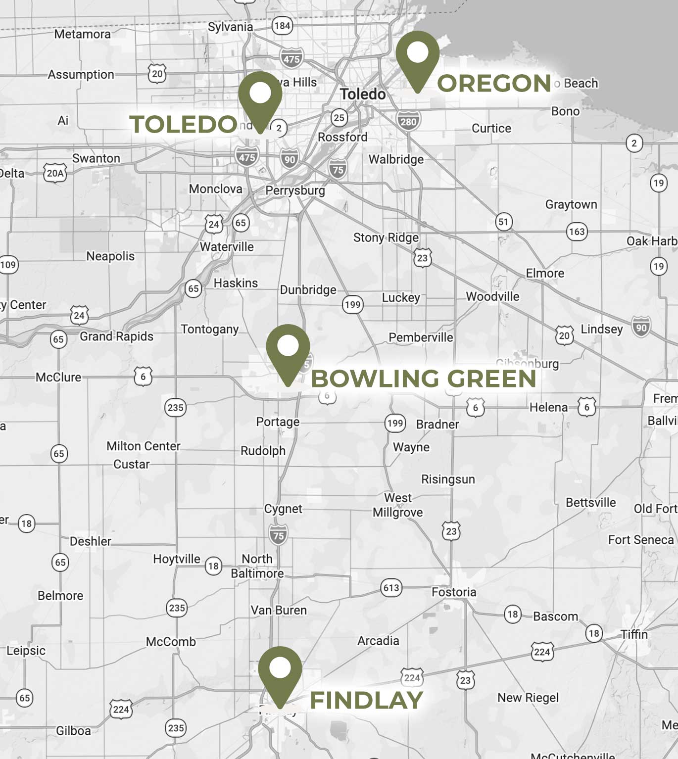 Map Locations for Willow Center